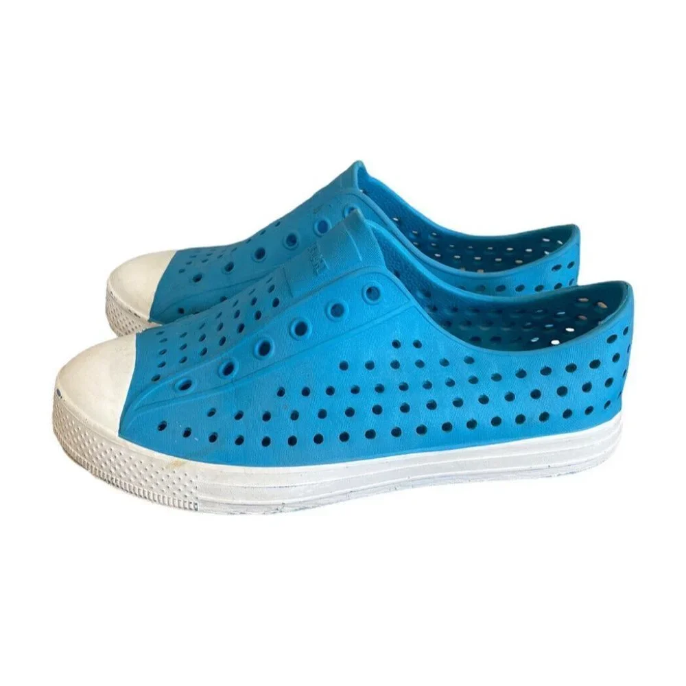 Saguaro Boy Blue Lightweight Quick Dry Slip On Beach Garden Water Shoes Sz 5 37